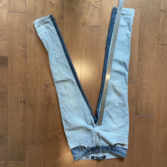 Ellus two tone straight leg mid rise jeans - Picture 4 of 8